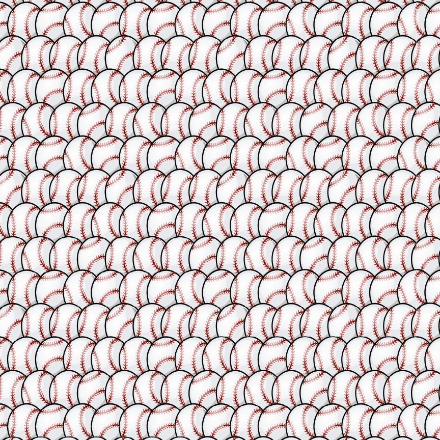 Baseballs Pattern Acrylic Sheet - CMB Pattern Acrylic